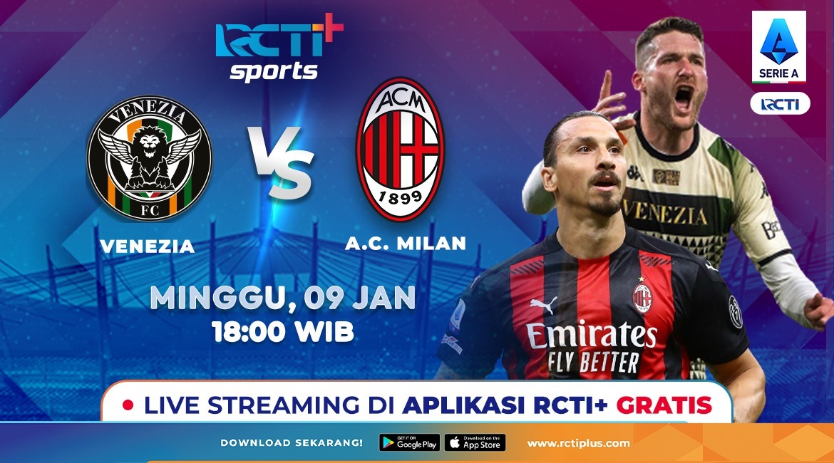 Jadwal dan Siaran Langsung Venezia vs AC Milan