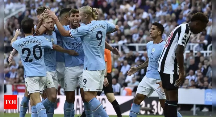 Hasil Newcastle Vs Man City: Tuntas Sama Kuat 1-1