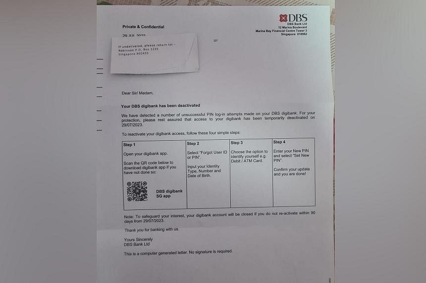 Surat lunas belum diterima dari Bank DBS, malah mendapatkan tagihan lagi