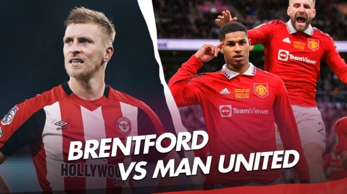 Link Live Streaming Man United Vs Brentford, Tanding Jam 21.00 WIB