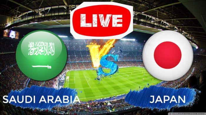 Link Live Streaming Arab Saudi vs Jepang: Samurai Biru Pesta Gol