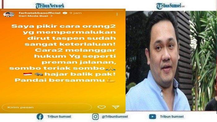 BAZOKABET - Farhat Abbas komentar polemik uang donasi